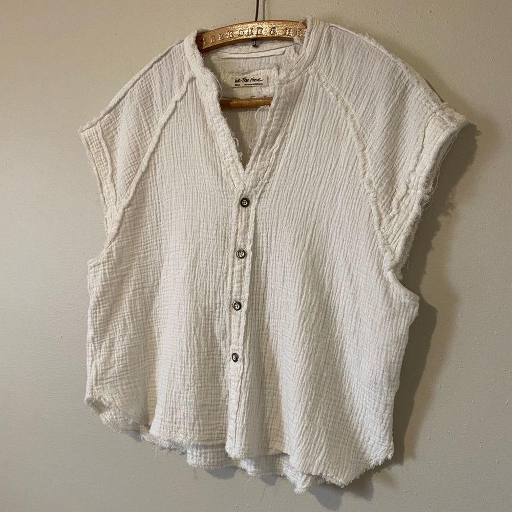 Free People We the Free Gauze Button Up - Small